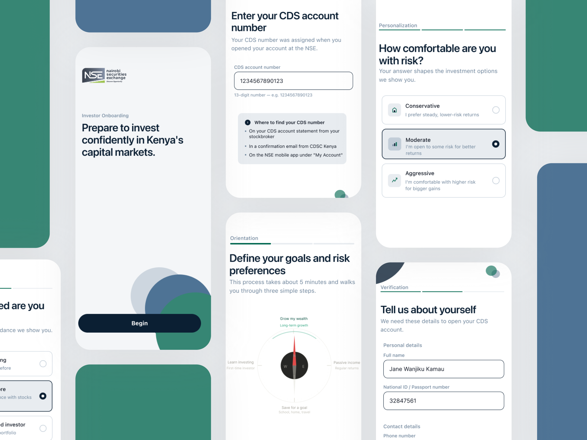 NSE onboarding mockup